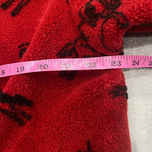 [XL]VTG Tsunami Red Fleece Jacket with Horse Pattern - Picture 5 of 11